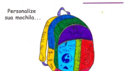 Em uma das atividades jovens desenharam o que 'querem levar na mochila'