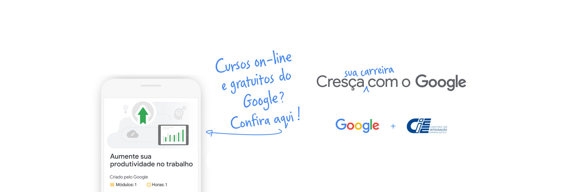 Cresça com o Google - Cursos on-line e gratuitos do Google - Esteja preparado para novos desafios com o Google Ateliê Digital g.co/AtelieDigital