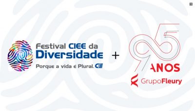 Logo do Festival da Diversidade e do Grupo Fleury, montagem